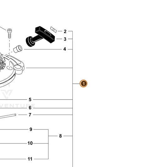 Echo part A051002683 — IPL diagram snippet (6x zoom, amber highlight)