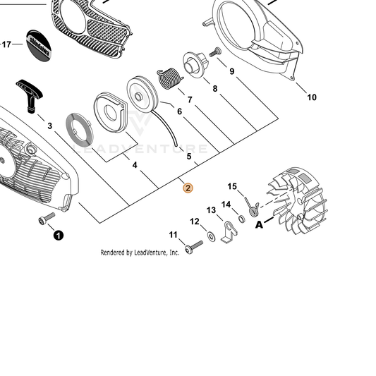 Echo part A051002922 — IPL diagram snippet (6x zoom, amber highlight)