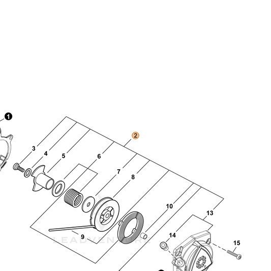 Echo part A051003413 — IPL diagram snippet (6x zoom, amber highlight)