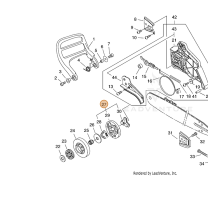 ECHO part A056000112 — IPL diagram snippet (6x zoom, amber highlight)
