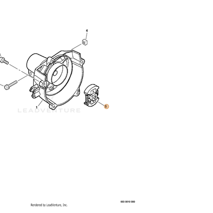 ECHO part A056000150 — IPL diagram snippet (6x zoom, amber highlight)
