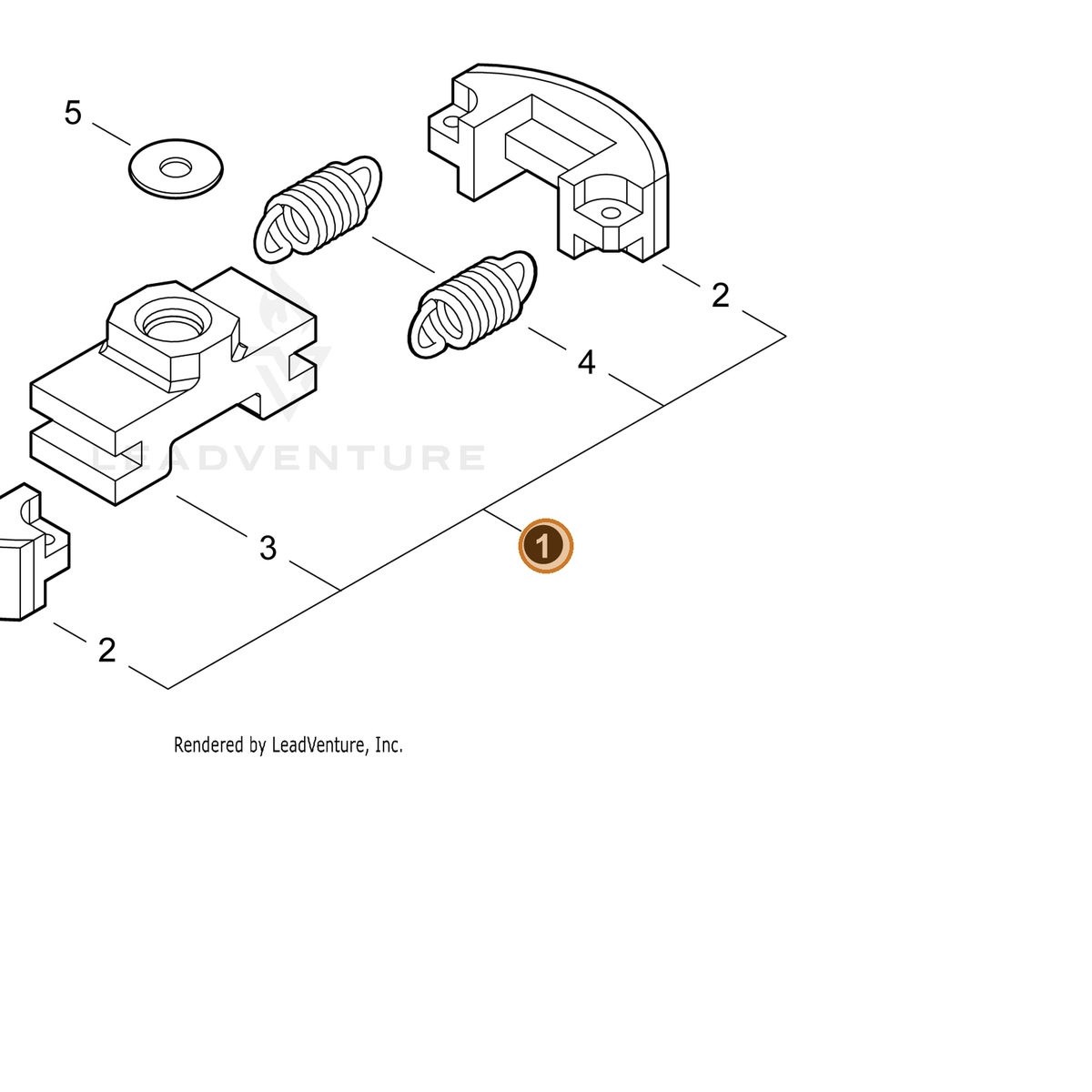 ECHO part A056000700 — IPL diagram snippet (6x zoom, amber highlight)