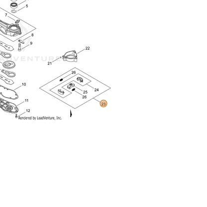 ECHO part A056000750 — IPL diagram snippet (6x zoom, amber highlight)