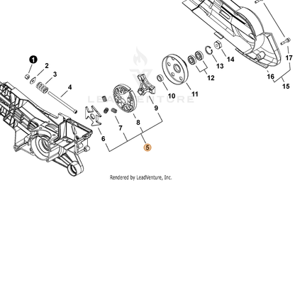 ECHO part A056000850 — IPL diagram snippet (6x zoom, amber highlight)