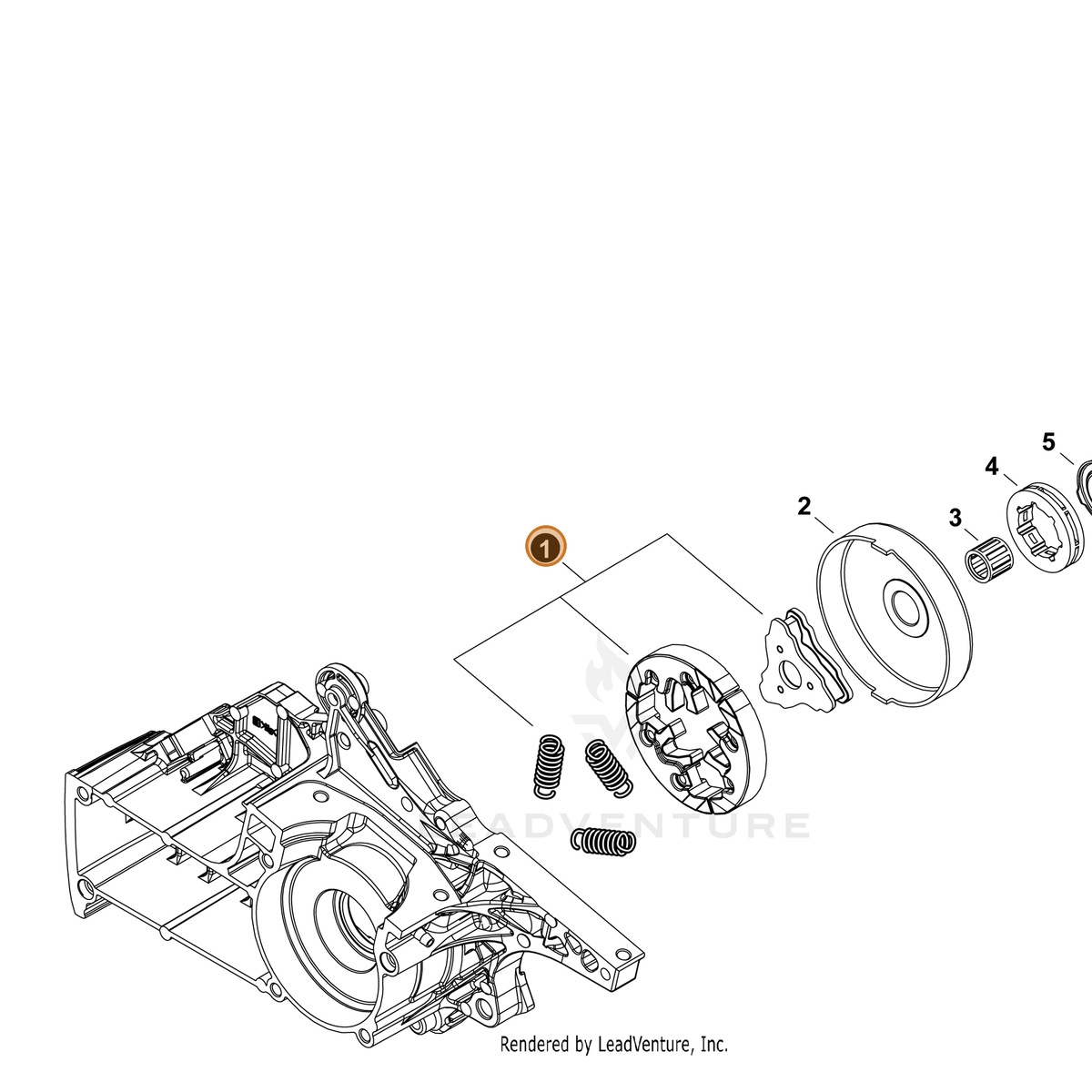 ECHO part A056000880 — IPL diagram snippet (6x zoom, amber highlight)