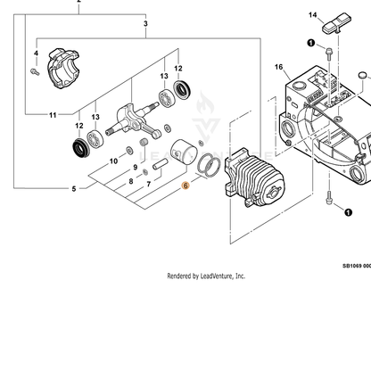 ECHO part A101000060 — IPL diagram snippet (6x zoom, amber highlight)