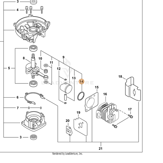 Echo part A101000880 — IPL diagram snippet (6x zoom, amber highlight)