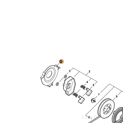 ECHO part A127000531 — IPL diagram snippet (6x zoom, amber highlight)