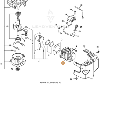 ECHO part A130000531 — IPL diagram snippet (6x zoom, amber highlight)