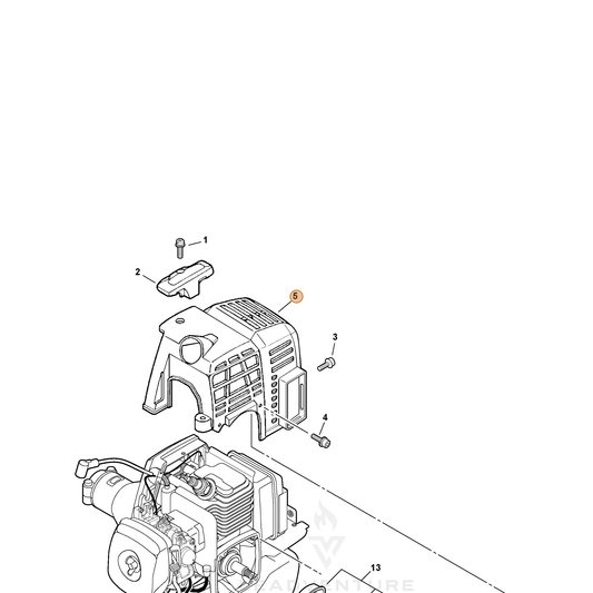 ECHO part A160000181 — IPL diagram snippet (6x zoom, amber highlight)