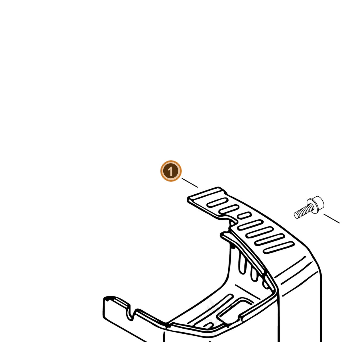 ECHO part A160000610 — IPL diagram snippet (6x zoom, amber highlight)