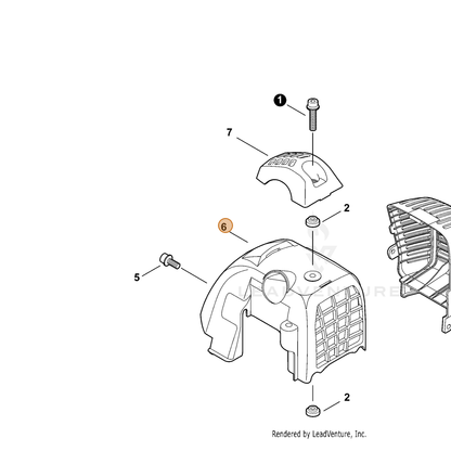 ECHO part A160000800 — IPL diagram snippet (6x zoom, amber highlight)