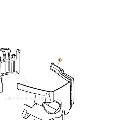 ECHO part A160000880 — IPL diagram snippet (6x zoom, amber highlight)