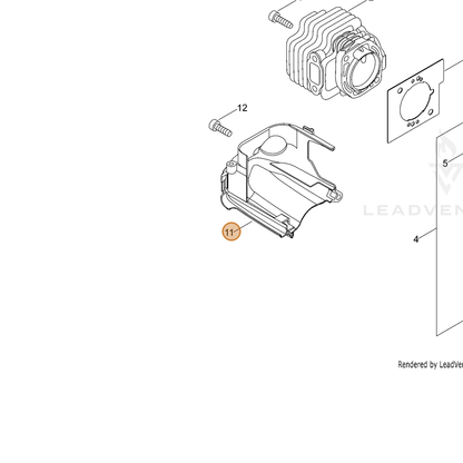 ECHO part A160002940 — IPL diagram snippet (6x zoom, amber highlight)