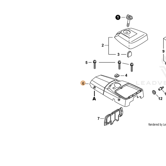 Echo part A160003190 — IPL diagram snippet (6x zoom, amber highlight)