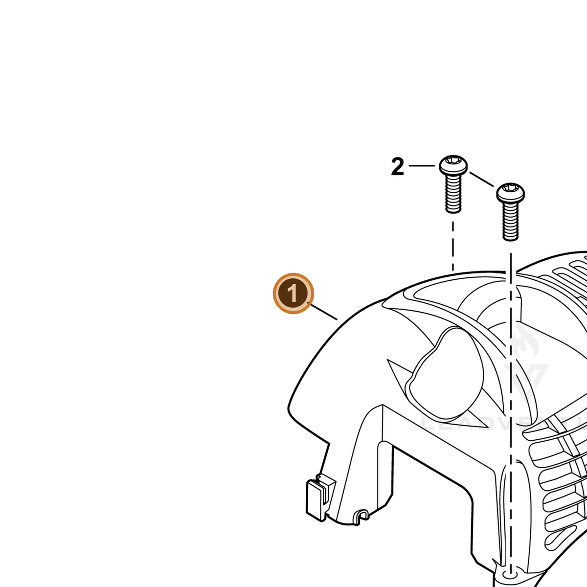 ECHO part A160003231 — IPL diagram snippet (6x zoom, amber highlight)