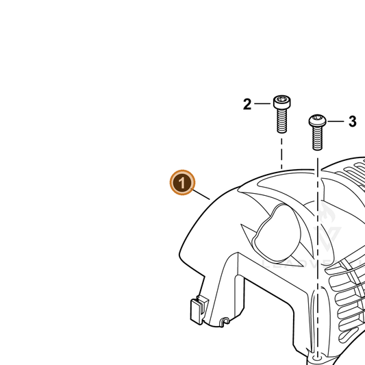 Echo part A160003261 — IPL diagram snippet (6x zoom, amber highlight)