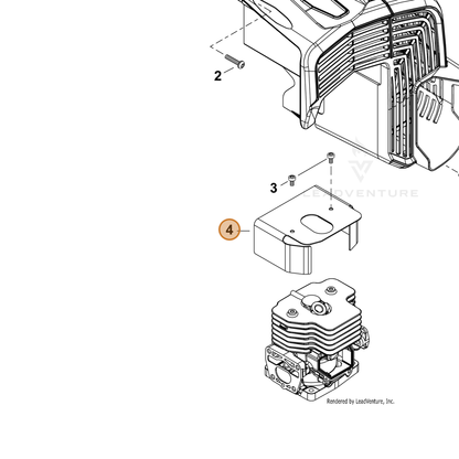 ECHO part A160003940 — IPL diagram snippet (6x zoom, amber highlight)
