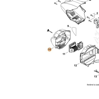 ECHO part A161000440 — IPL diagram snippet (6x zoom, amber highlight)