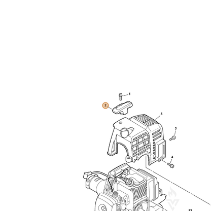 ECHO part A162000050 — IPL diagram snippet (6x zoom, amber highlight)