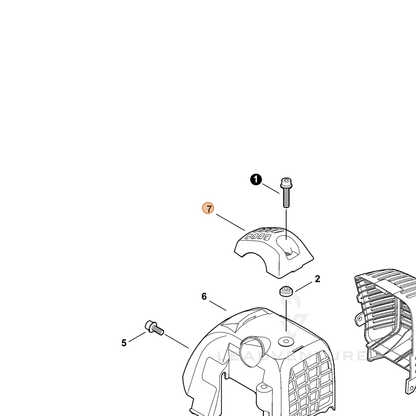ECHO part A162000110 — IPL diagram snippet (6x zoom, amber highlight)