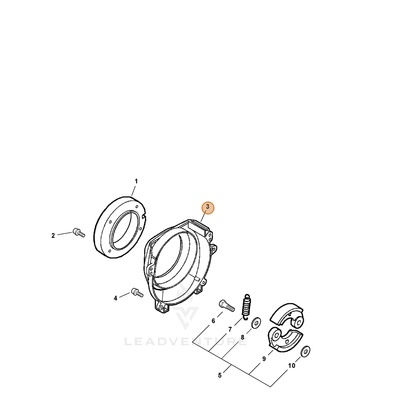 ECHO part A172000240 — IPL diagram snippet (6x zoom, amber highlight)