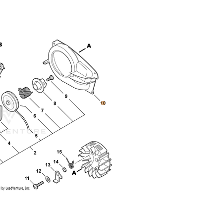 ECHO part A172002091 — IPL diagram snippet (6x zoom, amber highlight)