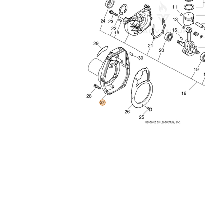 ECHO part A172002550 — IPL diagram snippet (6x zoom, amber highlight)