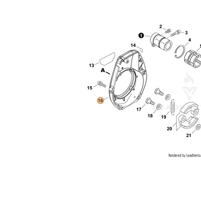 ECHO part A172003530 — IPL diagram snippet (6x zoom, amber highlight)