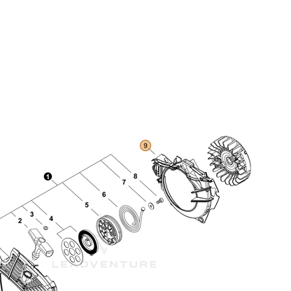 ECHO part A172003650 — IPL diagram snippet (6x zoom, amber highlight)