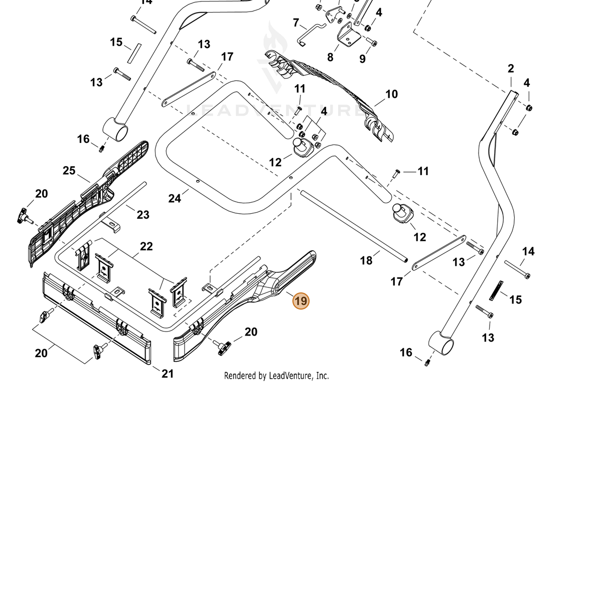 ECHO part A179000080 — IPL diagram snippet (6x zoom, amber highlight)