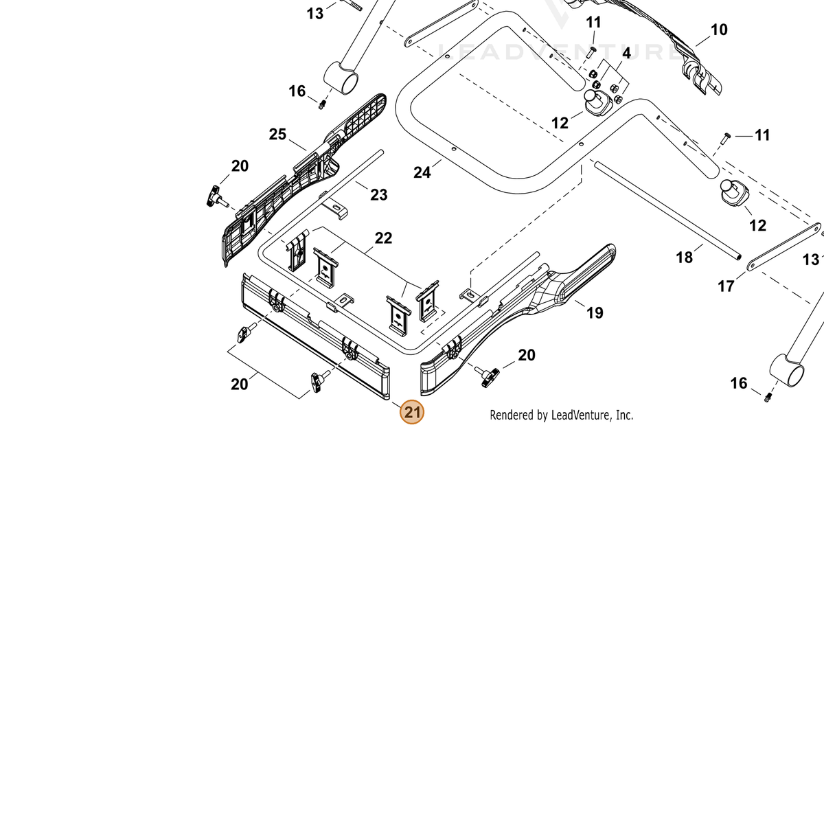ECHO part A179000090 — IPL diagram snippet (6x zoom, amber highlight)