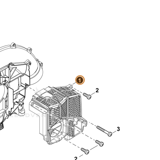 Echo part A190001481 — IPL diagram snippet (6x zoom, amber highlight)