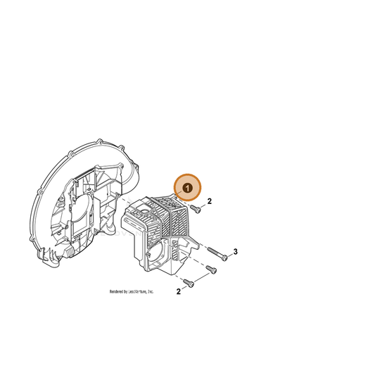 Echo part A190001501 — IPL diagram snippet (6x zoom, amber highlight)