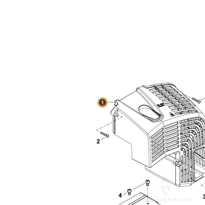ECHO part A190001652 — IPL diagram snippet (6x zoom, amber highlight)