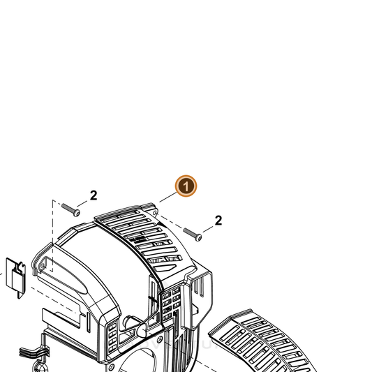 Echo part A190001810 — IPL diagram snippet (6x zoom, amber highlight)