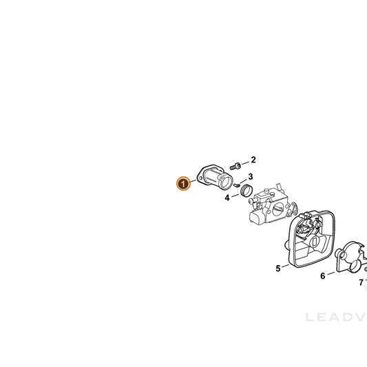 ECHO part A202000231 — IPL diagram snippet (6x zoom, amber highlight)