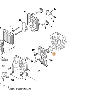 ECHO part A202000300 — IPL diagram snippet (6x zoom, amber highlight)