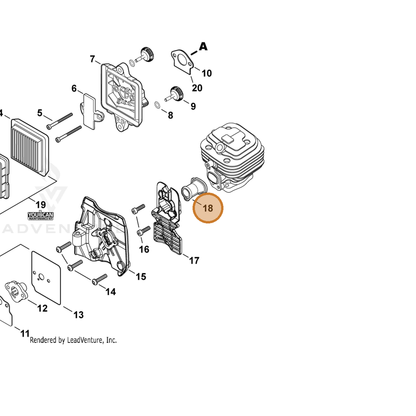 ECHO part A202000330 — IPL diagram snippet (6x zoom, amber highlight)