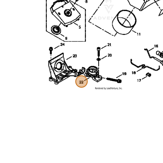 Echo part A204000160 — IPL diagram snippet (6x zoom, amber highlight)