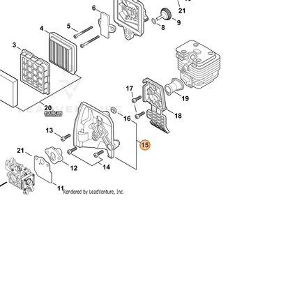ECHO part A209001010 — IPL diagram snippet (6x zoom, amber highlight)