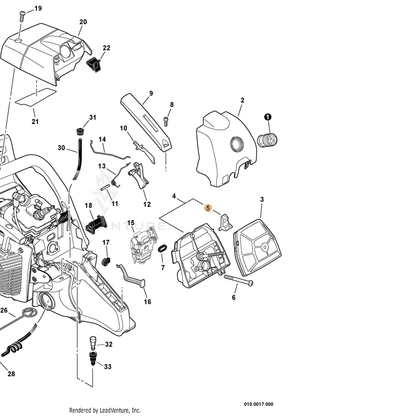 ECHO part A219000060 — IPL diagram snippet (6x zoom, amber highlight)