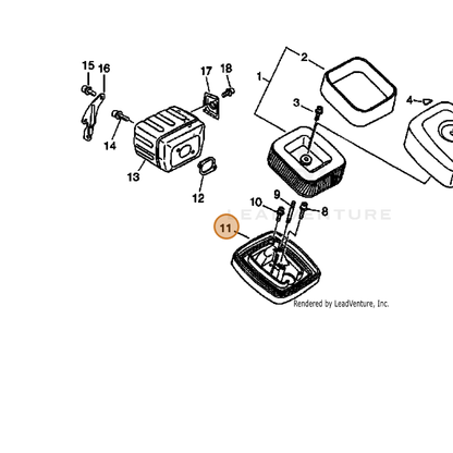 ECHO part A225000130 — IPL diagram snippet (6x zoom, amber highlight)