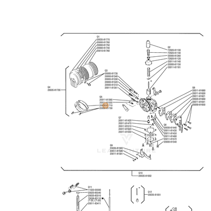 Echo part A225000550 — IPL diagram snippet (6x zoom, amber highlight)