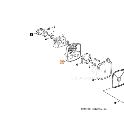 ECHO part A225000611 — IPL diagram snippet (6x zoom, amber highlight)