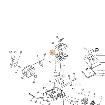 ECHO part A226000011 — IPL diagram snippet (6x zoom, amber highlight)