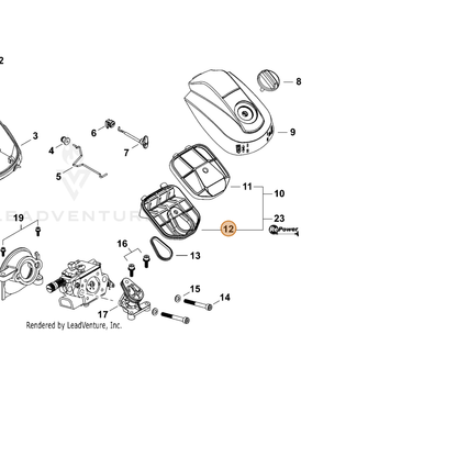 ECHO part A226001110 — IPL diagram snippet (6x zoom, amber highlight)