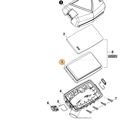 ECHO part A226002070 — IPL diagram snippet (6x zoom, amber highlight)