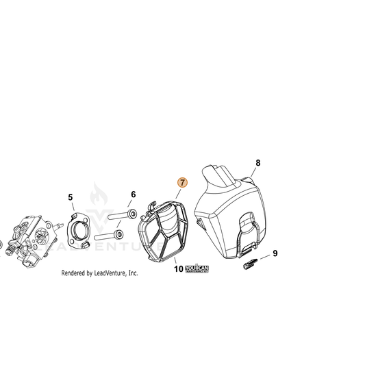 ECHO part A226002141 — IPL diagram snippet (6x zoom, amber highlight)
