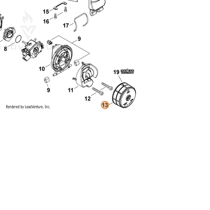 ECHO part A226002150 — IPL diagram snippet (6x zoom, amber highlight)